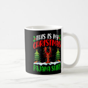 Lobster Christmas Tree Pajama Shirt Lobster Xmas L Coffee Mug