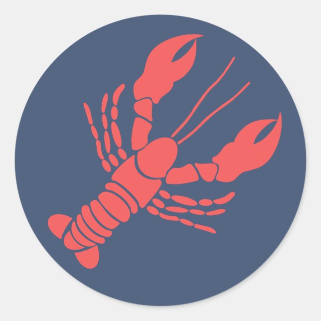 Lobster Classic Round Sticker (Front)
