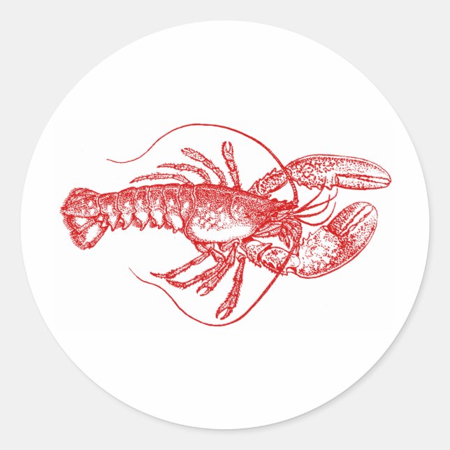 Lobster Classic Round Sticker (Front)