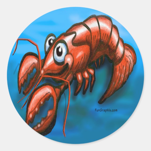 Lobster Classic Round Sticker (Front)