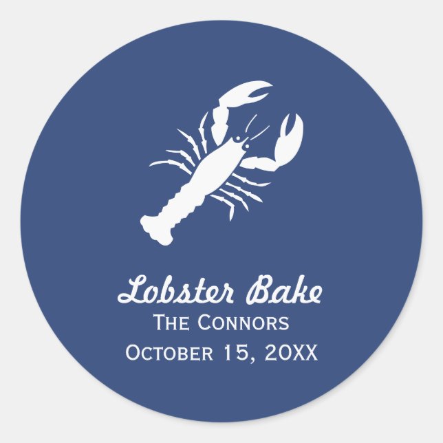 Lobster Classic Round Sticker (Front)