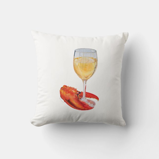 Lobster Claw and Wine Cushion (Front)