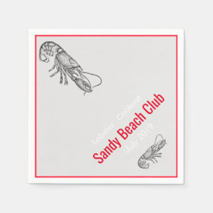 Lobster cookout - personalised napkin