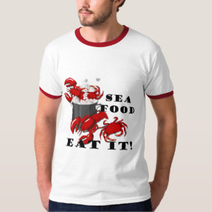 Lobster Crab Seafood Eat It! Mens Ringer T-shirt