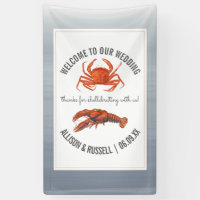 Lobster & Crab Wedding Welcome Chambray