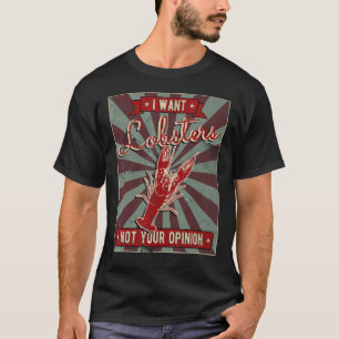 Lobster Crawfish Crustacean Spearfishing Fish Seaf T-Shirt