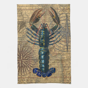 Lobster Crawfish Shellfish Seafood Ocean Tea Towel