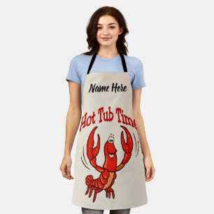 Lobster, Crayfish, Crawfish add text, Apron