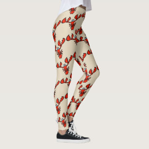 Lobster, Crayfish, Crawfish Leggings