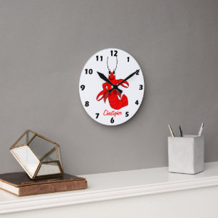 Lobster Design Personalised Round Clock