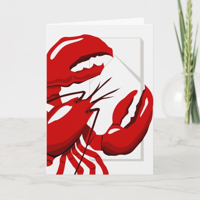 Lobster Dinner Greeting Card (Front)