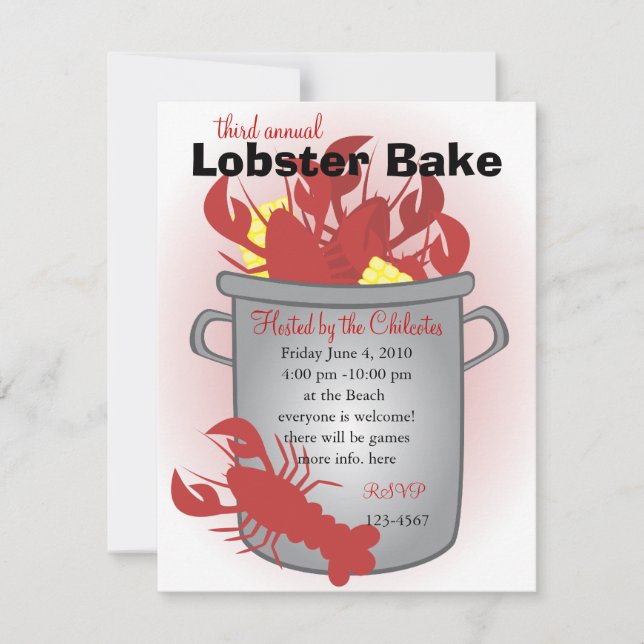 Lobster Dinner Invitation (Front)