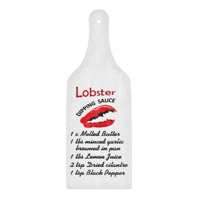 Lobster Dipping Sauce Cutting Board (Front)