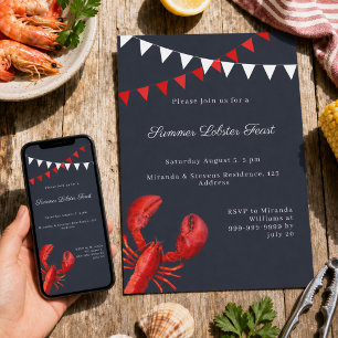 Lobster Feast Summer Party Invitation