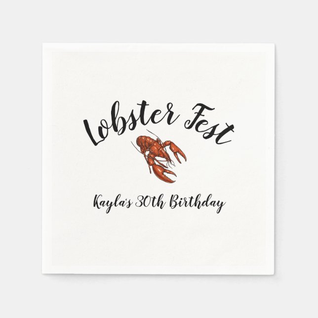 Lobster Fest Napkin (Front)