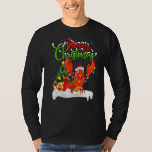 Lobster Fish Xmas Decorations Santa Lobster Chris T-Shirt