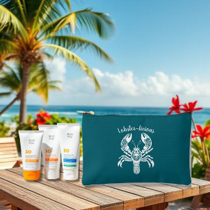 Lobster-Fisherman Core-Hawaiian-Teal Accessory Pouch