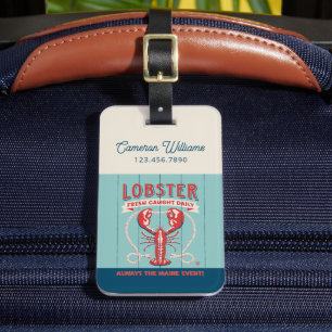 Lobster Fresh Caught Daily   Maine Luggage Tag