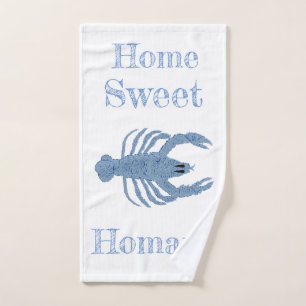 Lobster Funny French blue Decor Hand Towel