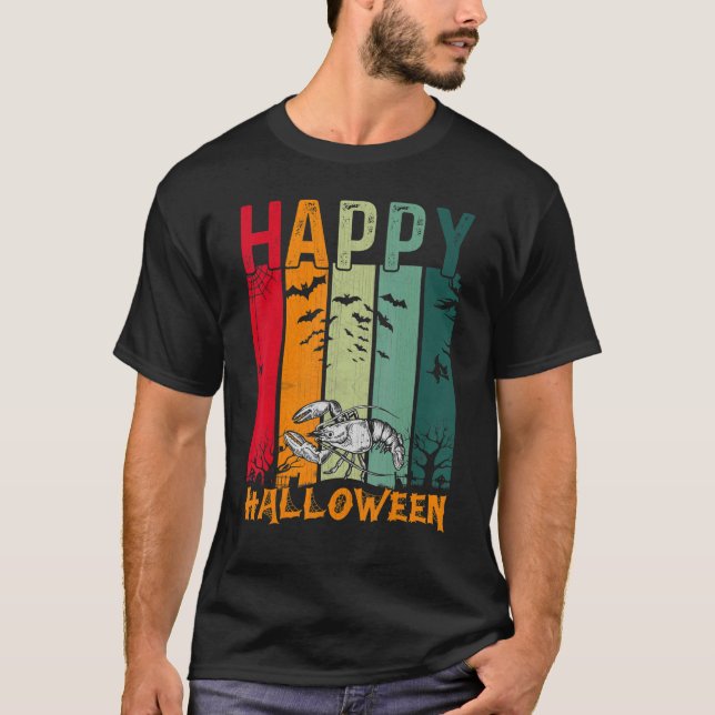 Lobster   Girls Boys Retro Style Halloween Dinner  T-Shirt (Front)