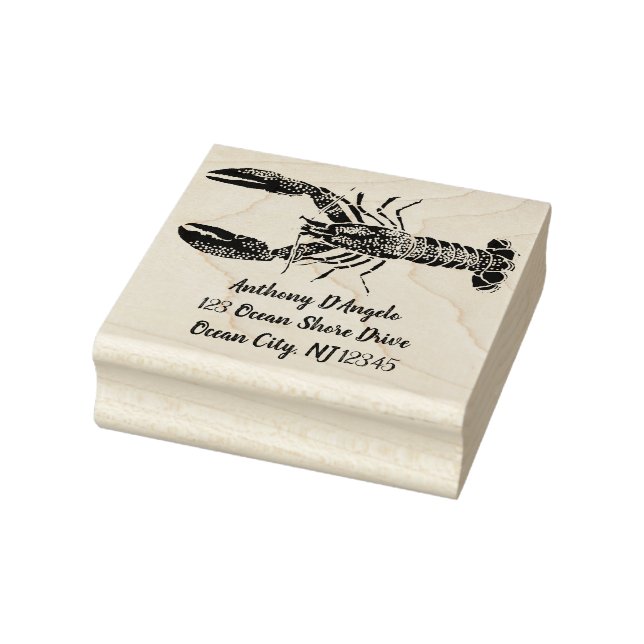 Lobster Graphic Return Address Rubber Stamp (Stamp)