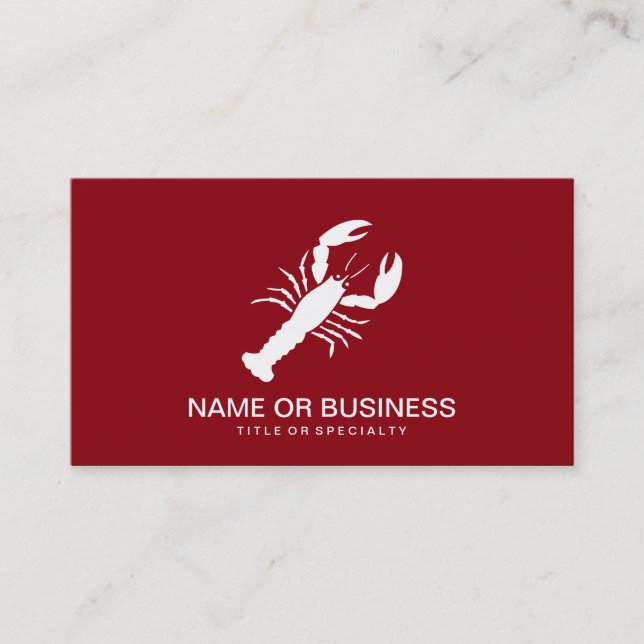 lobster icon business card (Front)