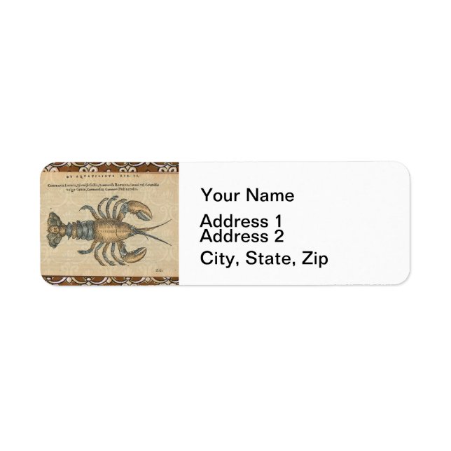 Lobster Illustration Antique Maine Seafood (Front)