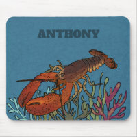 Lobster in a Blue Sea Personalized