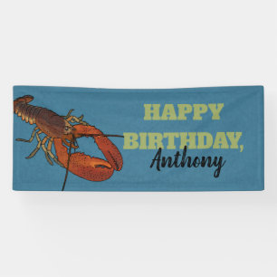 Lobster in the Blue Sea Personalised Banner