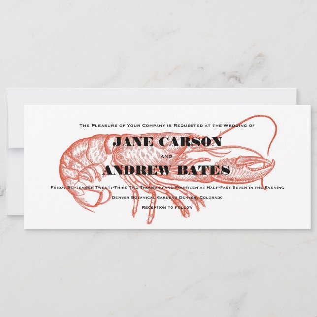 Lobster Invitation (Front)