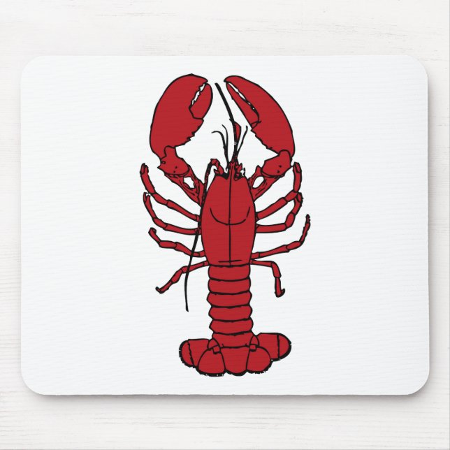lobster is red mouse mat (Front)