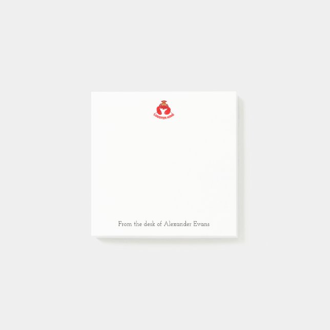 Lobster King  3 x 3 Post-it Notes (Front)