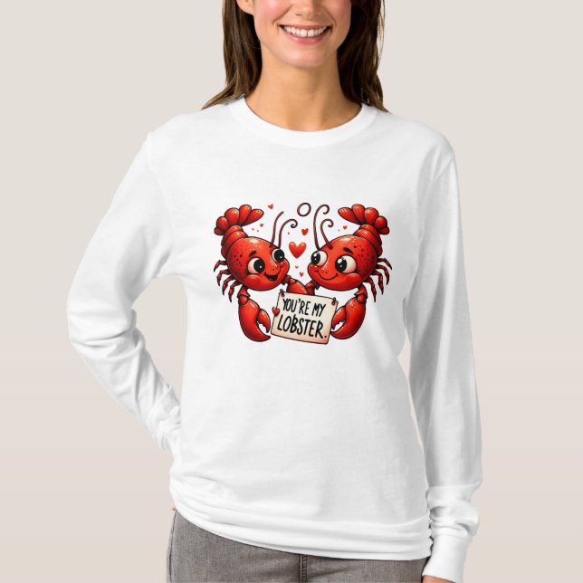 Lobster Love Puns T-Shirt (Front)