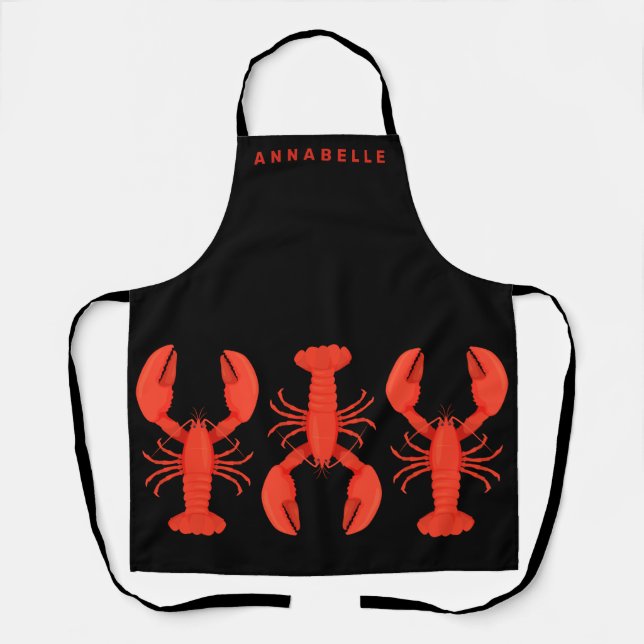 Lobster Lover Personalise Apron (Front)
