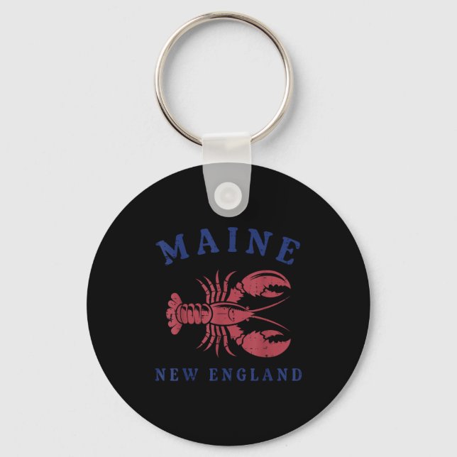 Lobster Maine New England Cool Seafood Lover Men W Key Ring (Front)