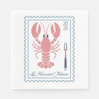 Lobster Maine New England Nautical Ocean Seafood Napkin