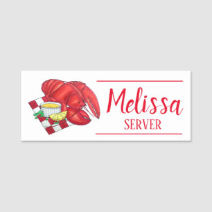 Lobster Maine Seafood Shack Restaurant Fishmarket Name Tag