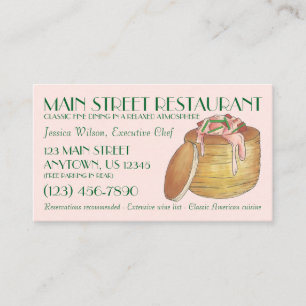 Lobster Newburg New York City Seafood Dish Dinner Business Card