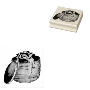 Lobster Newburg Newberg Retro Seafood Puff Pastry  Rubber Stamp