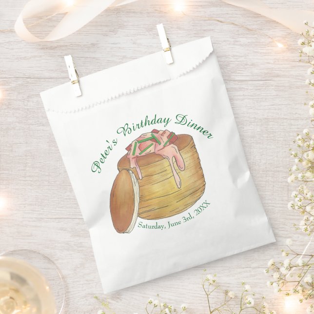 Lobster Newburg Newberg Seafood Dish Dinner Party Favour Bags (Clipped)