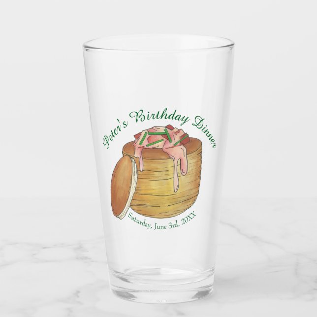 Lobster Newburg Newberg Seafood Dish Dinner Party Glass (Front)