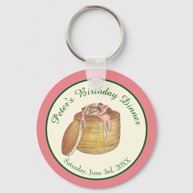 Lobster Newburg Newberg Seafood Dish Dinner Party Key Ring (Front)