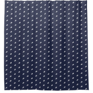Lobster Ocean Blue and white Bath Towel Set Shower Curtain