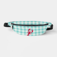 Lobster on Blue Gingham