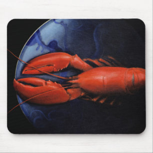 Lobster on Tiffany Plate Mouse Mat