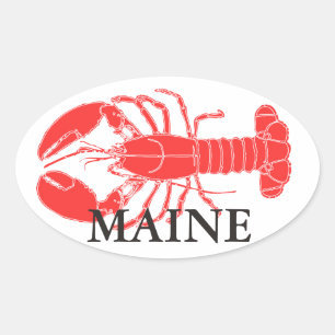 LOBSTER!!! OVAL STICKER