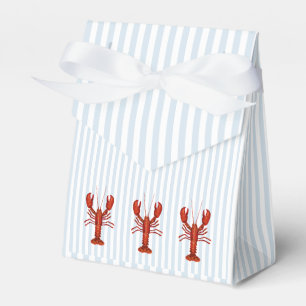 Lobster Painting Blue Stripe Preppy Favour Box