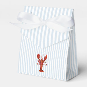 Lobster Painting Blue Stripe Preppy Favour Box