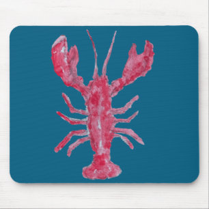 Lobster Painting Nautical Coastal Mouse Mat