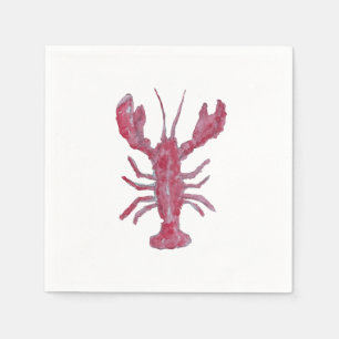 Lobster Painting Nautical Coastal Napkin